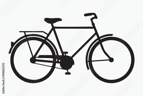 Bicycle outline silhouette icon illustration