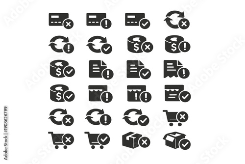 Warning success simple renewal payment icon transaction invoice generation image error subscription