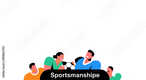 Diverse group of people playing soccer, celebrating teamwork and sportsmanship