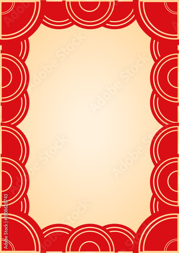 Chinese Cloud Frame in Traditional Asian Style