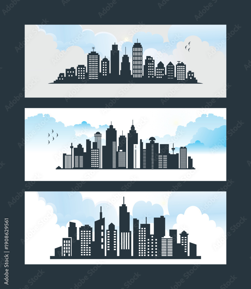 Fototapeta premium city skyline vector illustration