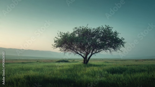Wallpaper Mural Lone tree in a green field Torontodigital.ca