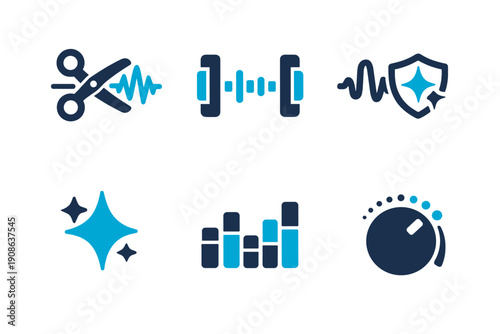 White icon image no clean generation effects trim simple equalizer vector filter