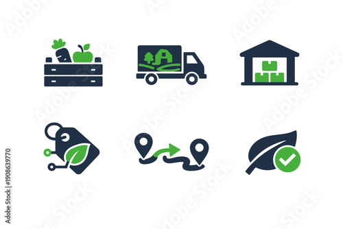 Truck vector icon warehouse box quality image no letters generation simple labels