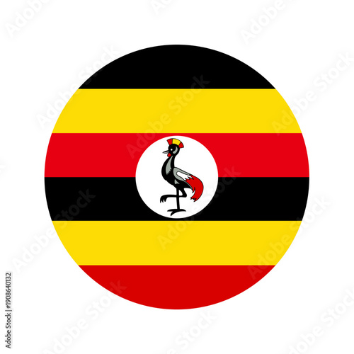 Free Download Uganda national pride. Round Uganda flag flat vector illustration.  - GFXLoad