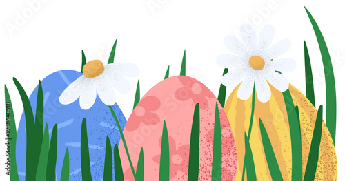 Easter Eggs in Grass