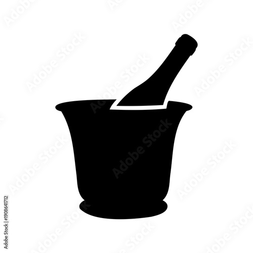 Mortar and pestle used for grinding and mixing ingredients Vector, illustration