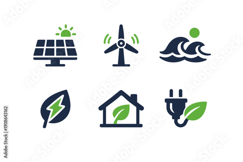 Simple labels eco image no generation house vector green icon panel white
