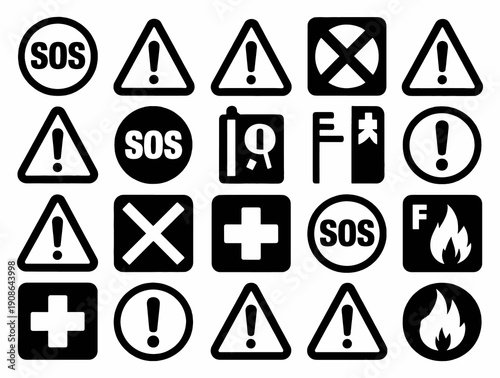 Free Download Exclamation mark icon isolated on transparent background. Precautions circle symbol design. Emergency Warning Sign collection vector illustration.  - GFXLoad