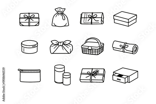 Cover vector icon image simple cardboard pine sleeve tin generation basket box