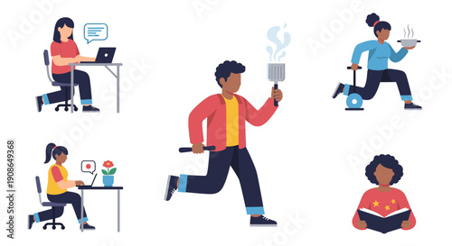 A dedicated professional immersed in work, ideal for business presentations or productivity content.