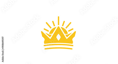 Golden crown royal symbol luxury.