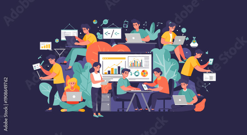 A minimalist illustration evoking eco-friendly technology, perfect for sustainable business themes.