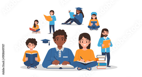 A vibrant illustration evokes movement and progress, perfect for motivational content or business presentations.