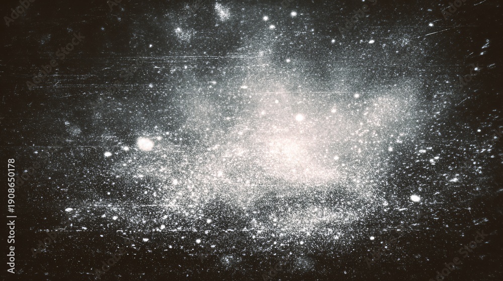 Obraz premium Bright cloudy galaxy with dense star clusters in dark space background