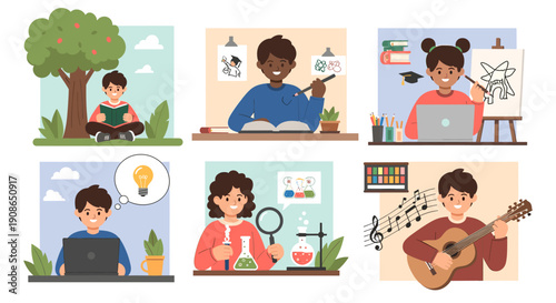 A cheerful man works on his laptop in a bright outdoor setting, perfect for illustrating productivity and remote work.