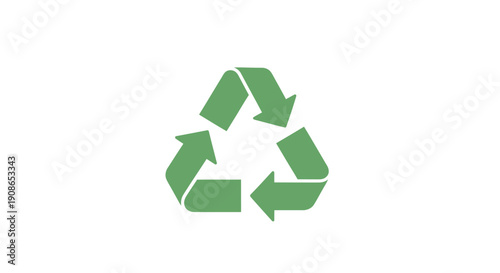Green recycling symbol made arrows.
