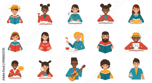 A cheerful student engaged in learning, perfect for educational content and motivational themes.