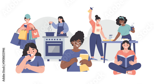 A contemplative woman in blue, perfect for illustrating introspection or decision-making moments.