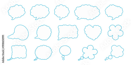 Collection speech bubbles Various shapes for messages, dialogs, communication concepts Comics, chat interfaces, infographics, marketing Presentations Apps Creative graphic design projects Social media