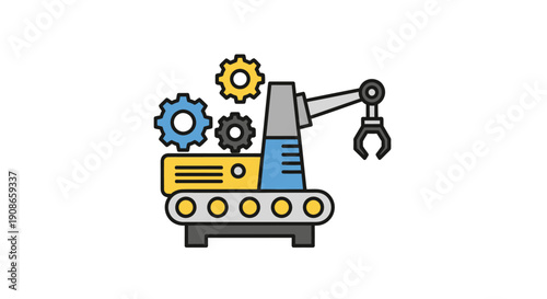 Industrial Robot Arm Machinery.