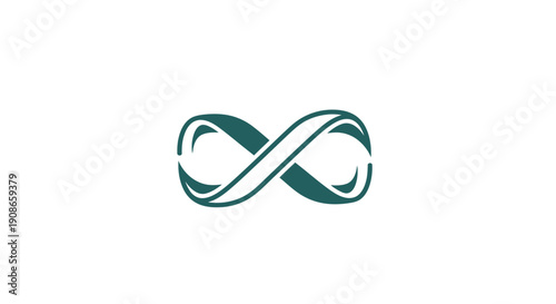 Infinity Symbol Green Logo Design Element.