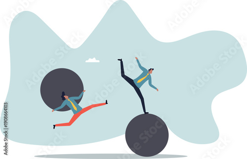 Work smarter not harder, efficient way with minimal effort to win business competition,human life and situation.