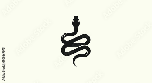 Black snake vector illustration