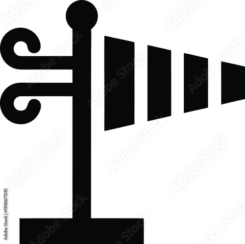 wind gust lines silhouette vector illustration on transparent background