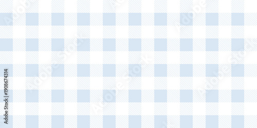 Blue Buffalo check seamless pattern. Pastel checkered plaid texture. Geometric square fabric print.