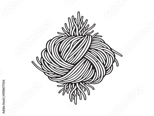 Natural terrain foundations illustrated in vector lines