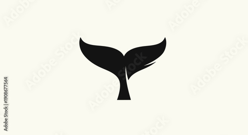 Black whale tail silhouette