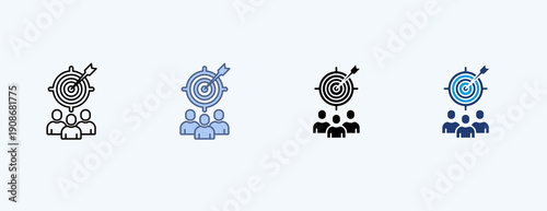 Target Audience Multiple Icon Illustration Vector