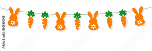 Bunny and Carrot Garland