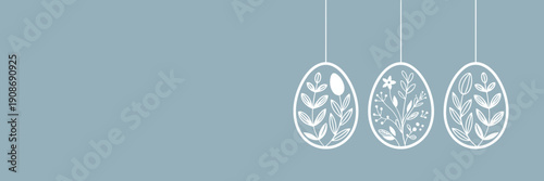 Elegant Hanging Easter Eggs Banner