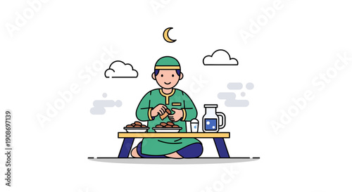 Young Girl Using Smartphone and Making Coffee Outdoors