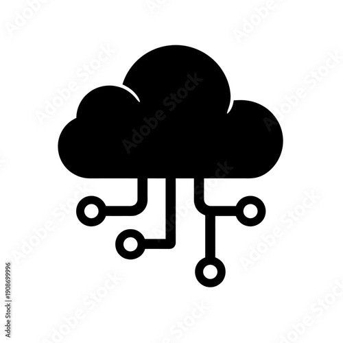 Iconic representation of advanced Cloud Computing infrastructure, illustrating seamless Digital Data Storage, robust Network Connectivity, scalable IT Solutions, and secure Global Access for modern en