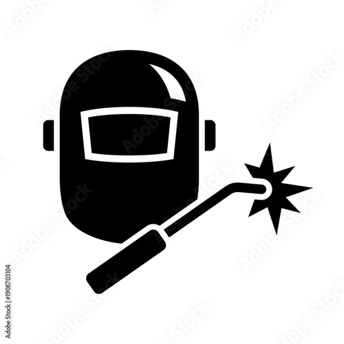 Welding icon. Welder. Vector icon isolated on white background.