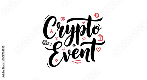 Crypto event promotion graphic design
