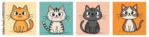 Cute cat cartoon