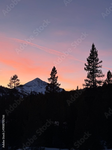 Billede på lærred sunset sky in big sky montana