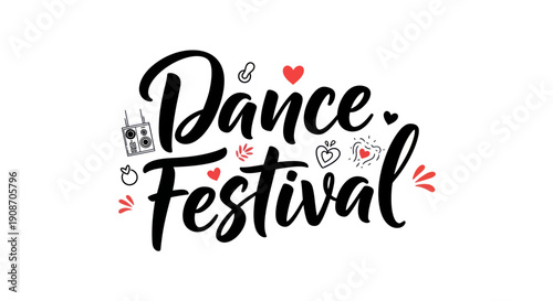 Dance festival typography design