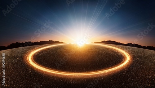 Glowing Sun Circle Effect