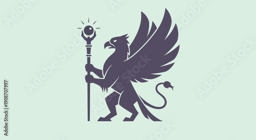 Stylized illustration of mythical creature