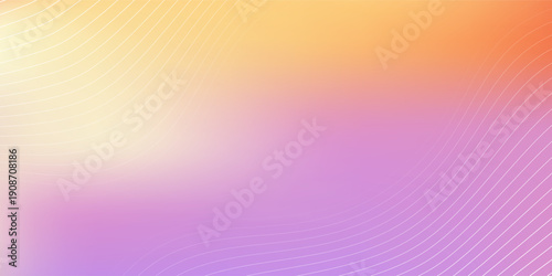 Colorfull background and white flow lines effect. Modern design