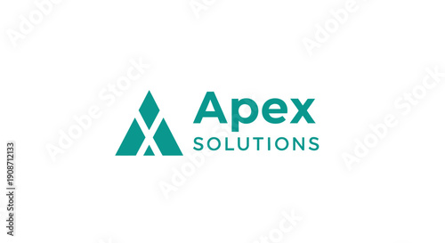 Apex Solutions Logo with Abstract Geometric Design.