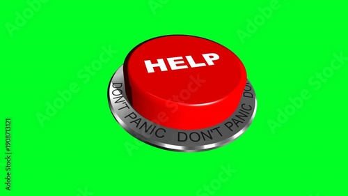 Wallpaper Mural Help Panic Button With Ring Reading Don’t Panic On Green Screen Torontodigital.ca
