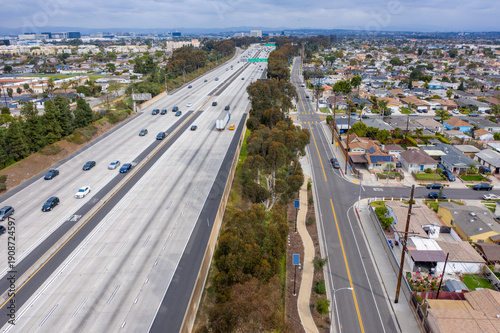 Wallpaper Mural Interstate 405 and La Cienega Boulevard Aerial View LA Torontodigital.ca