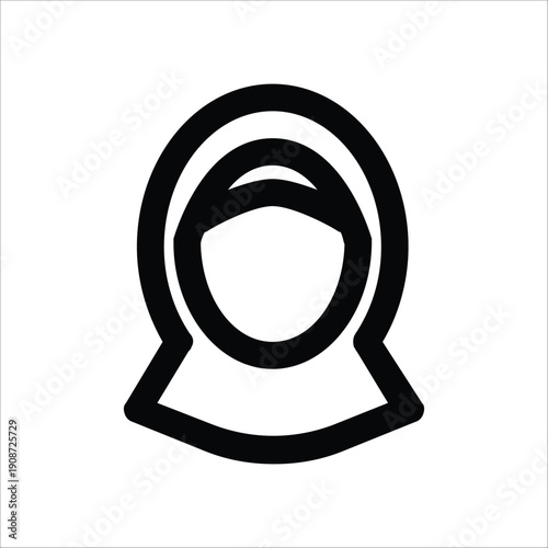 Muslim Woman Hijab Icon - Islamic Modesty Symbol