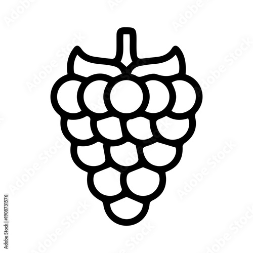 Grapes icon line art